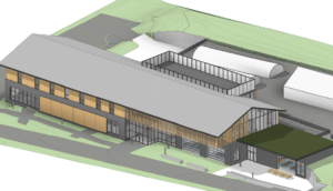 Rendering of the Mussel Hatchery & Ecosystems Education Center