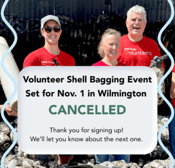 Photo of CANCELLED: Nov. 1 Shell Bagging Event